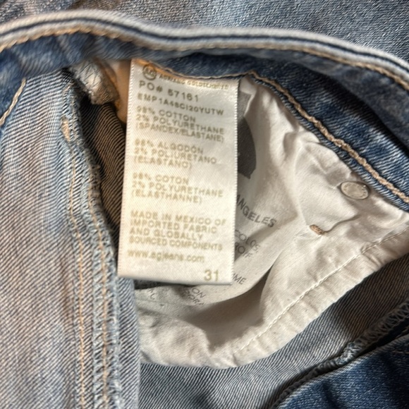 🍍AG-ED DENIM MARI CROP HIGH-Rise Slim Straight 🍍Sz 31🍍26” inseam🍍6” rise🍍 - Picture 4 of 9